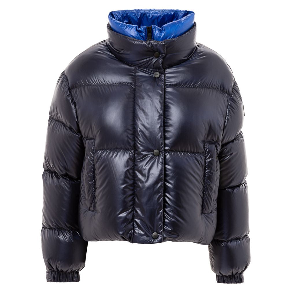Blue Polyamide Full-Length Jacket