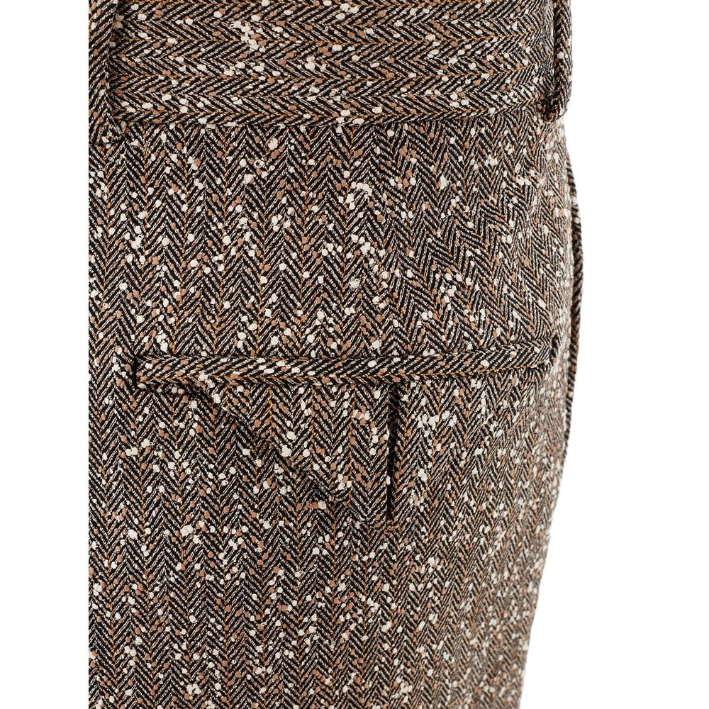 Multicolor Viscose Casual Pants