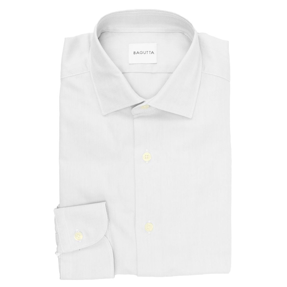 White Cotton Men Shirt