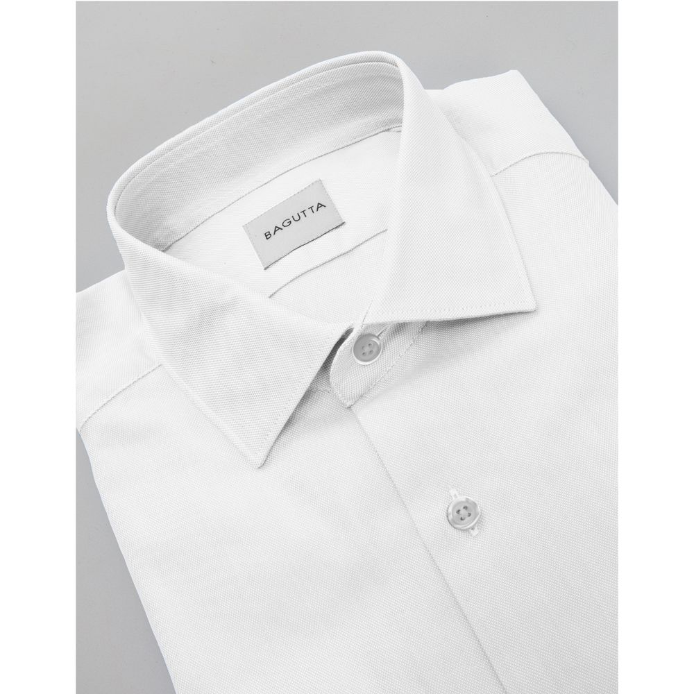 White Cotton Men Shirt