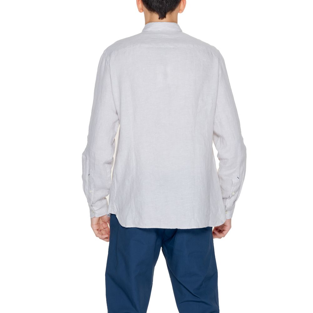 Beige Linen Dress Shirt