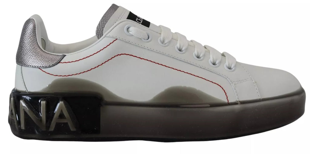 White Leather Portofino Sneakers Shoes