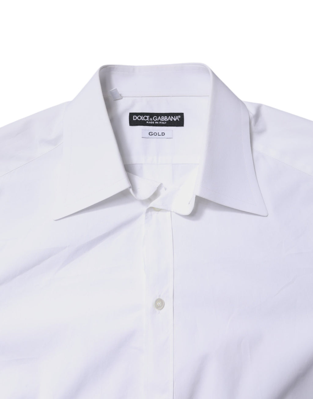 White Cotton GOLD Dress Formal Shirt