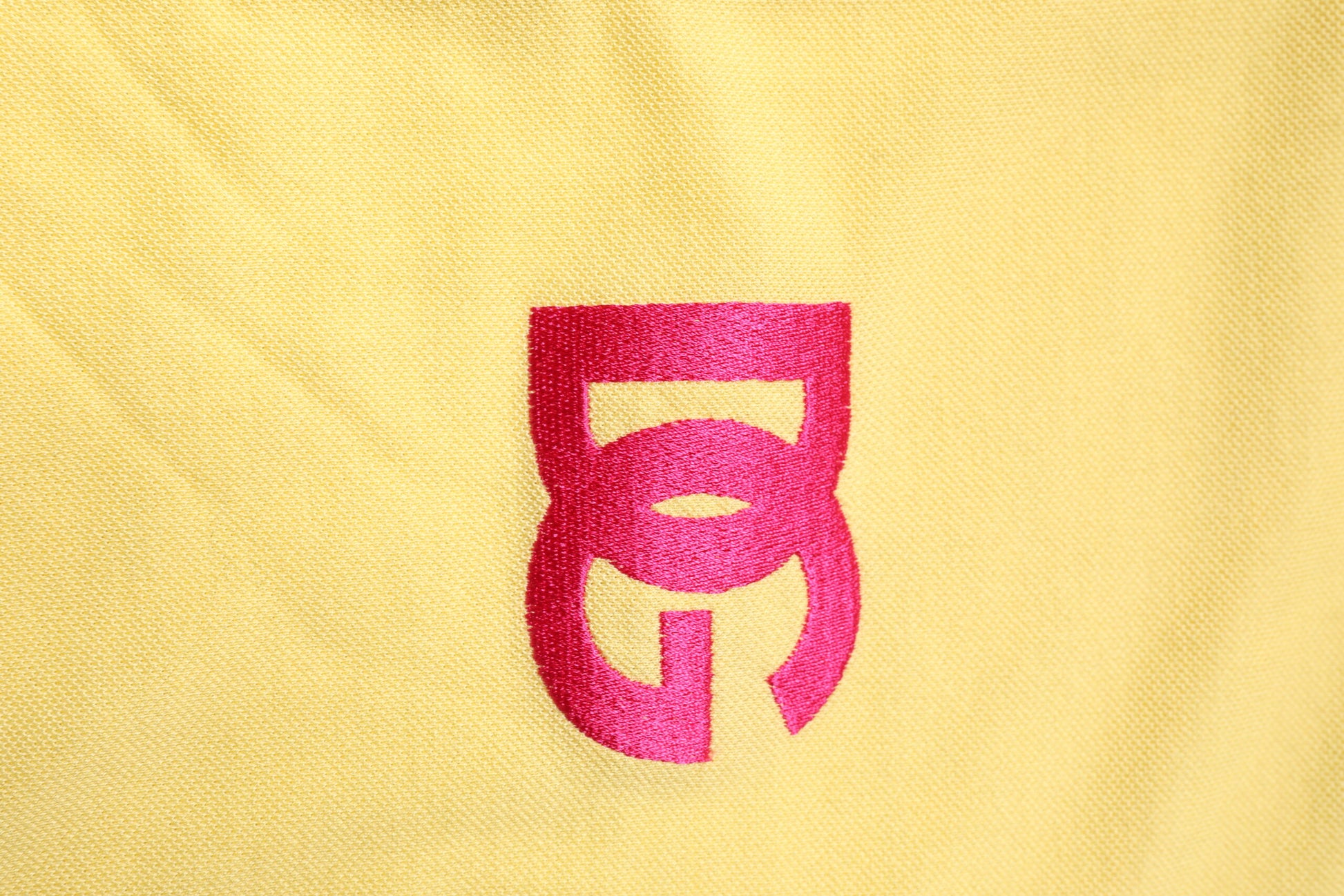 Yellow Cotton Logo Collared Polo T-shirt
