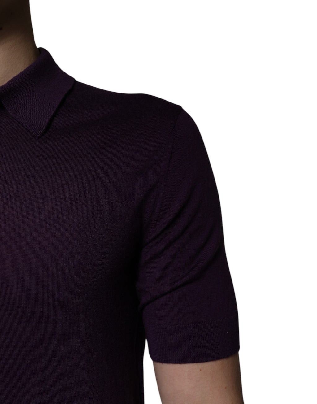 Violet Cashmere Collared Polo T-shirt