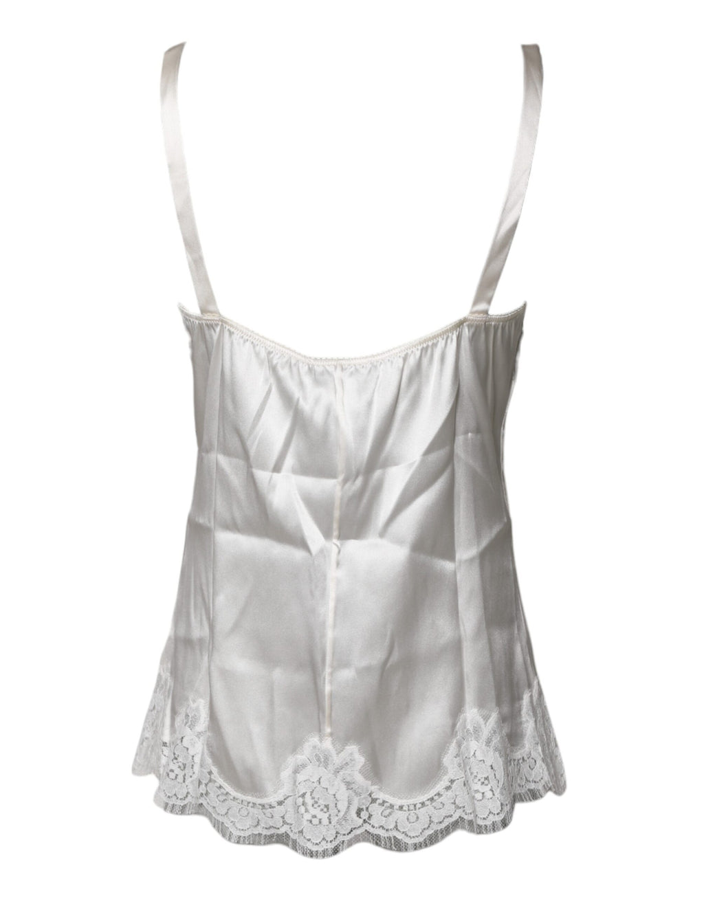 Top White Satin Lace Tank Lingerie Underwear