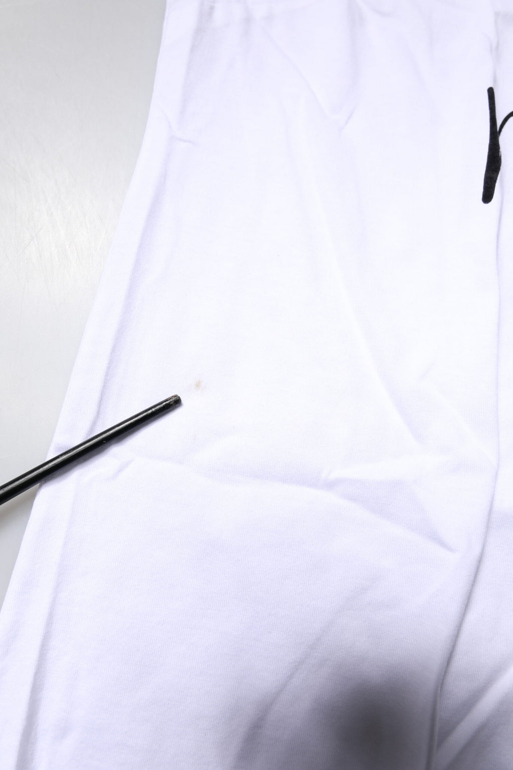 White Printed Round Neck Top Cotton T-shirt