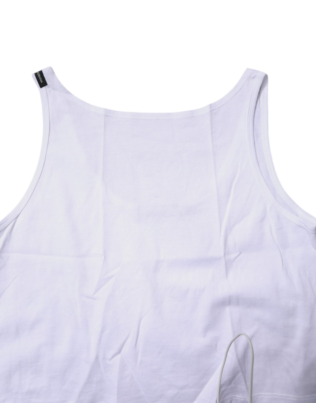White Cotton Sleeveless Round Neck Tank Top