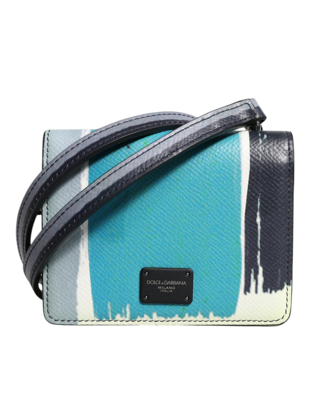 Multicolor Leather DG Logo Bifold Card Holder Wallet