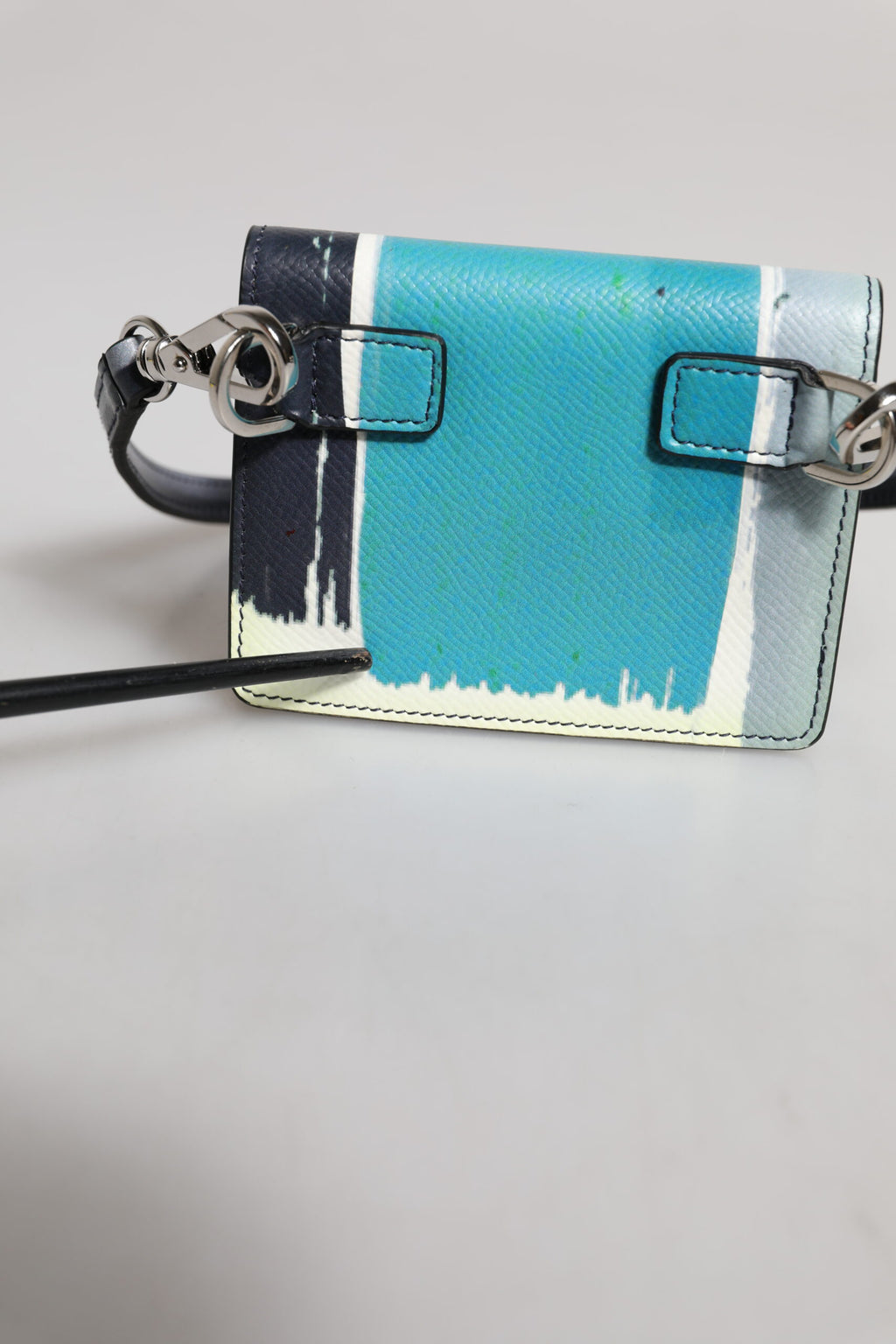 Multicolor Leather DG Logo Bifold Card Holder Wallet