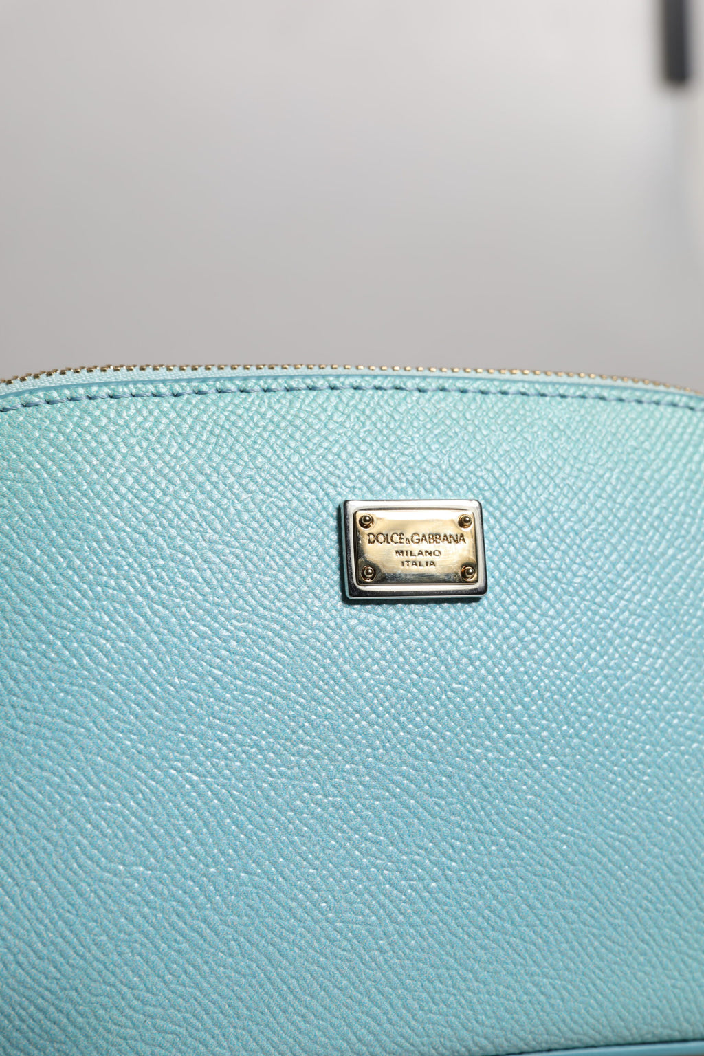 Light Blue Leather Handbag Clutch Mini Purse Pouch Bag