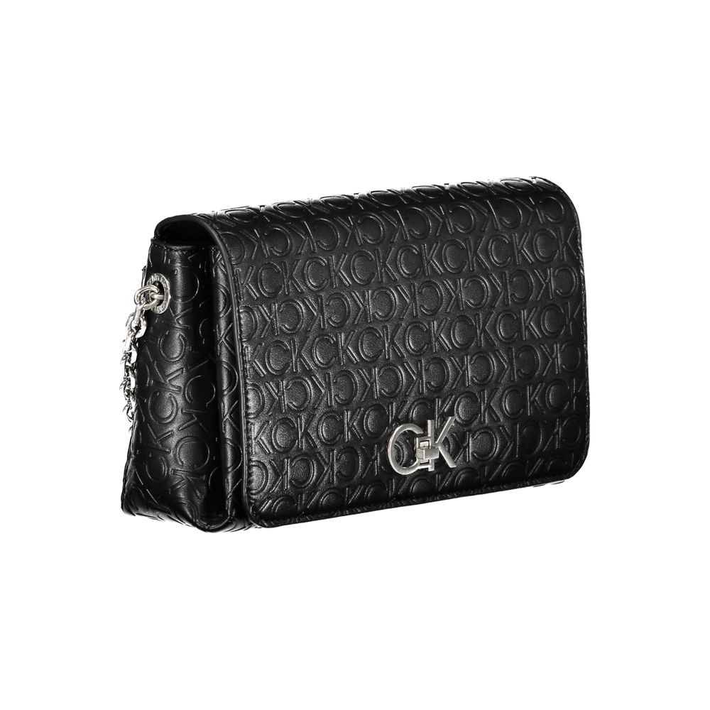 Black Polyester Women's Shoulder Bag