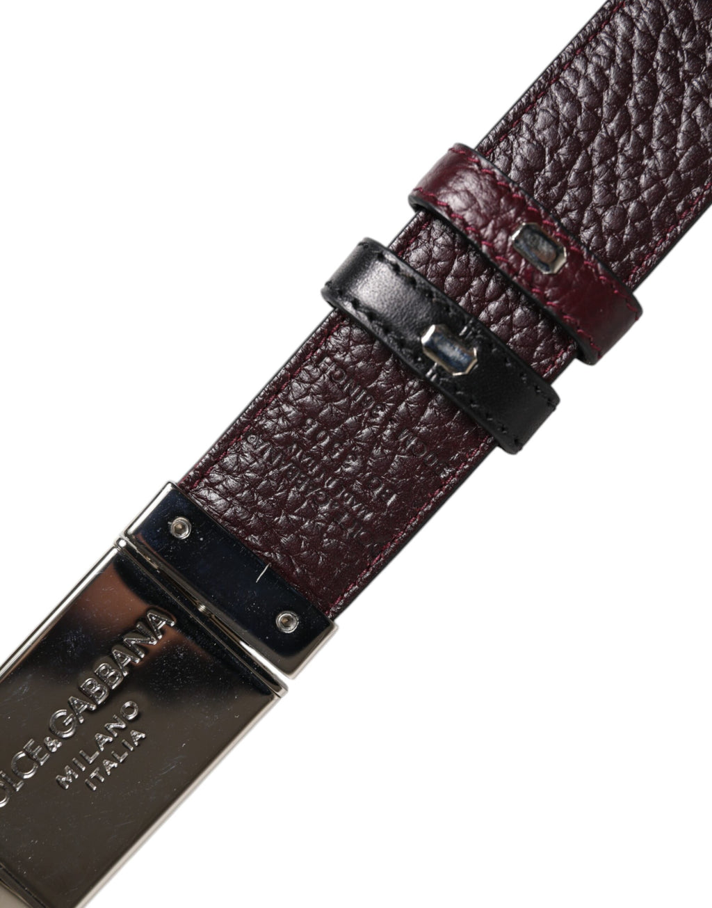 Black Brown Leather Metal Buckle Reversible Belt