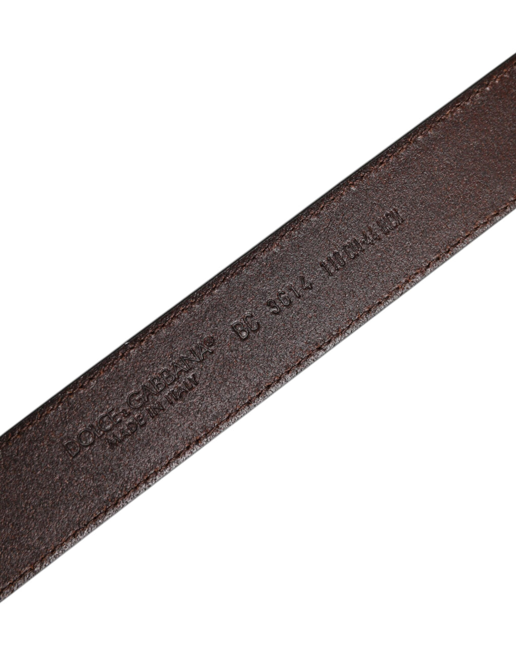 Brown Leather Silver Metal Buckle Belt