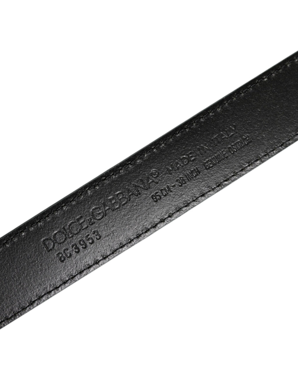 Green Leather Silver Tone Metal Buckle Belt