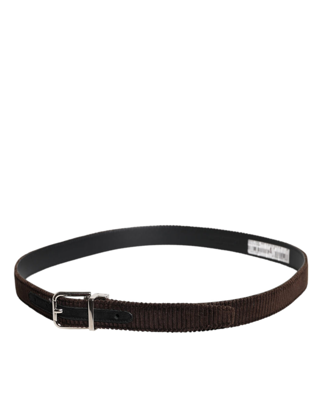 Brown Velvet Metal Buckle Classic Belt