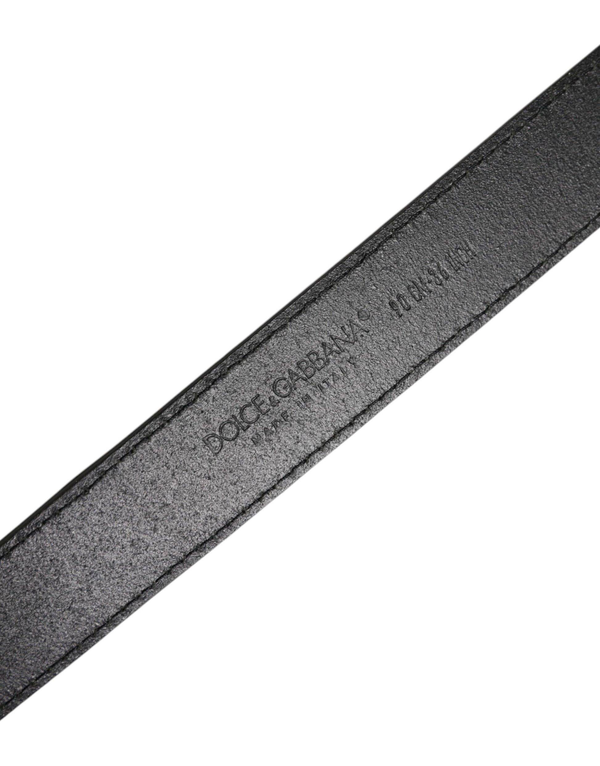 Brown Velvet Leather Logo Buckle Belt