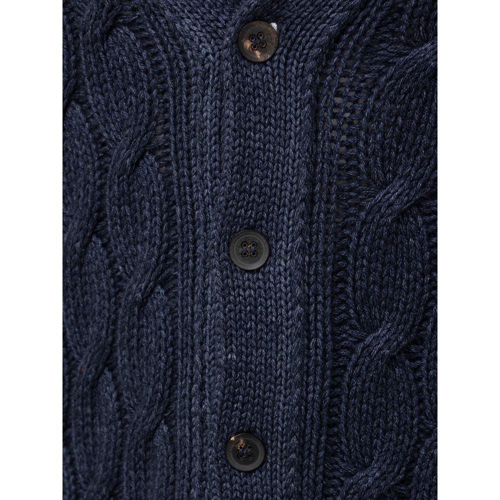 Blue Cashmere Cardigan