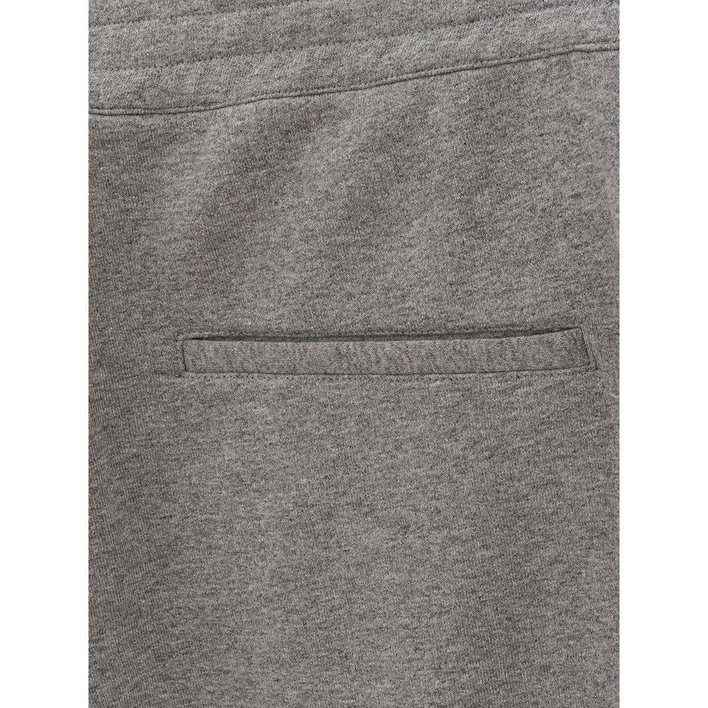 Gray Cotton Athletic Pants