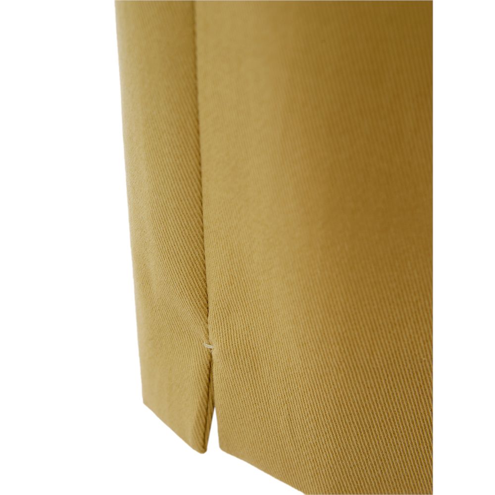 Gold Cotton Casual Pants