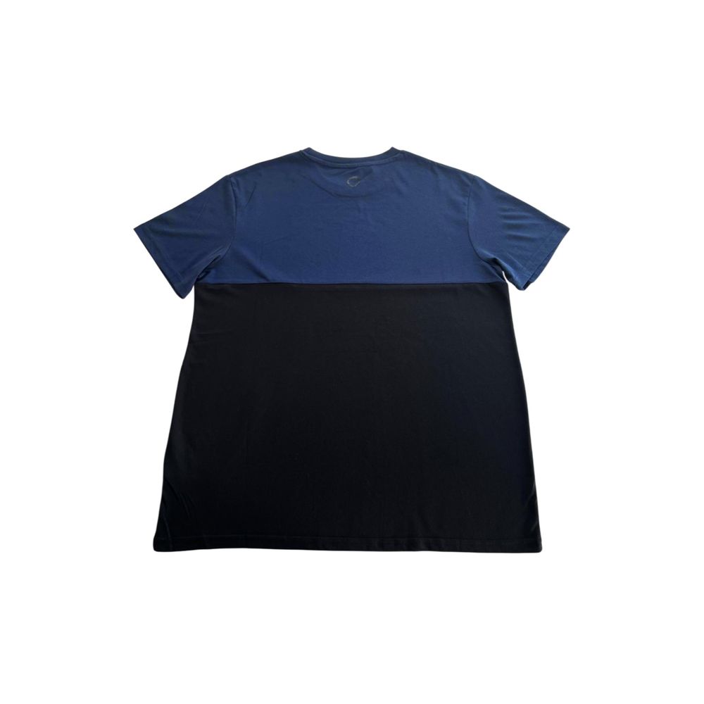 Blue Cotton Men T-Shirt
