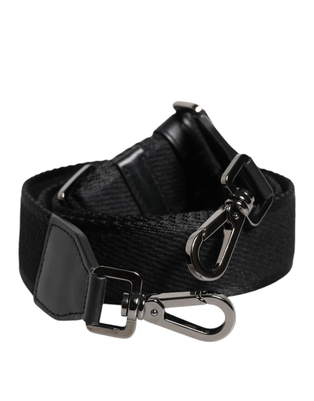 Black Solid Polyester Bag Handle Shoulder Strap