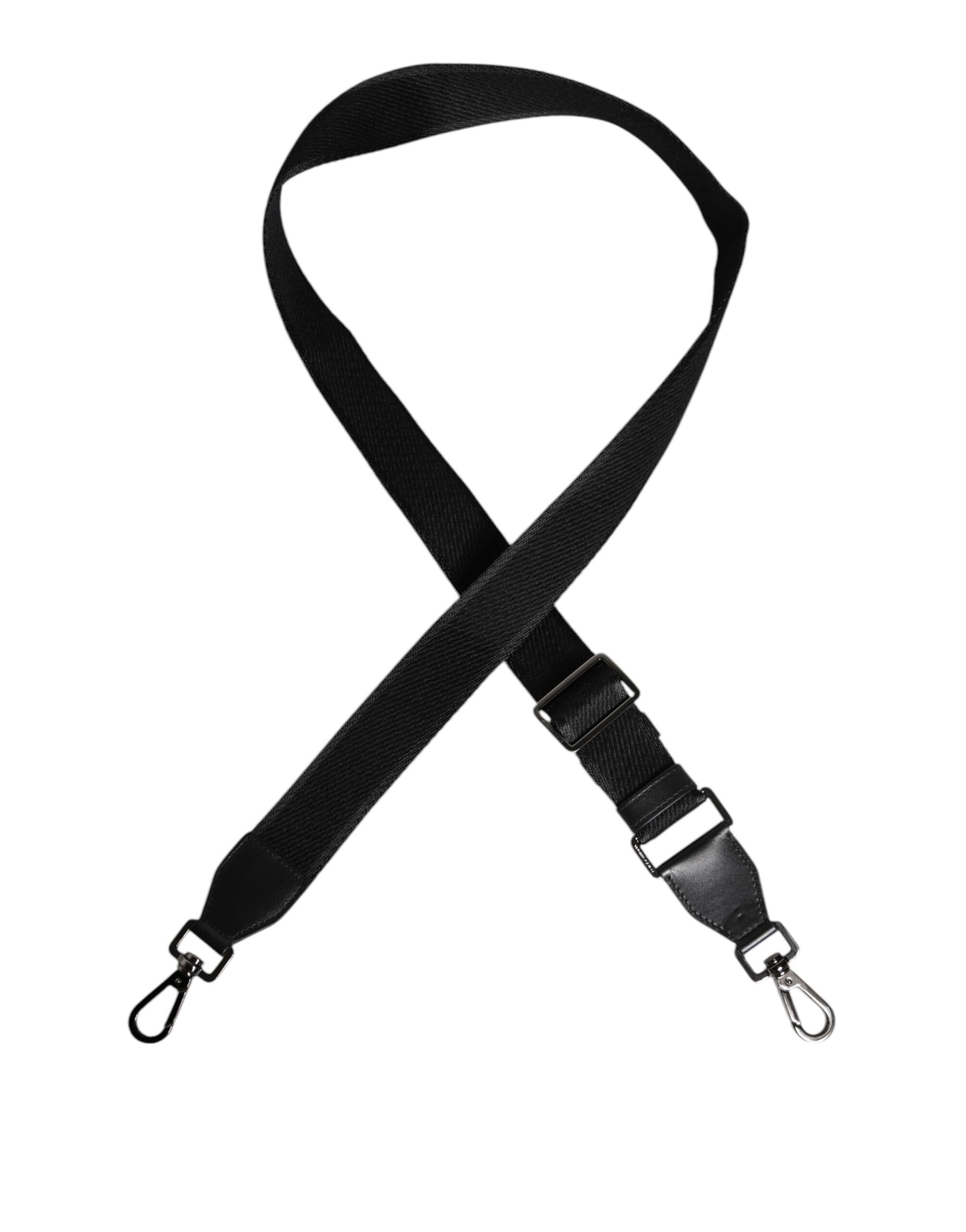 Black Solid Polyester Bag Handle Shoulder Strap