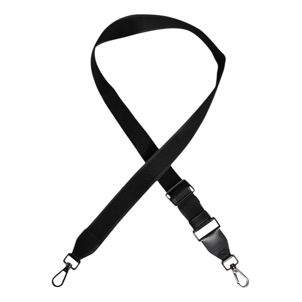 Black Solid Polyester Bag Handle Shoulder Strap