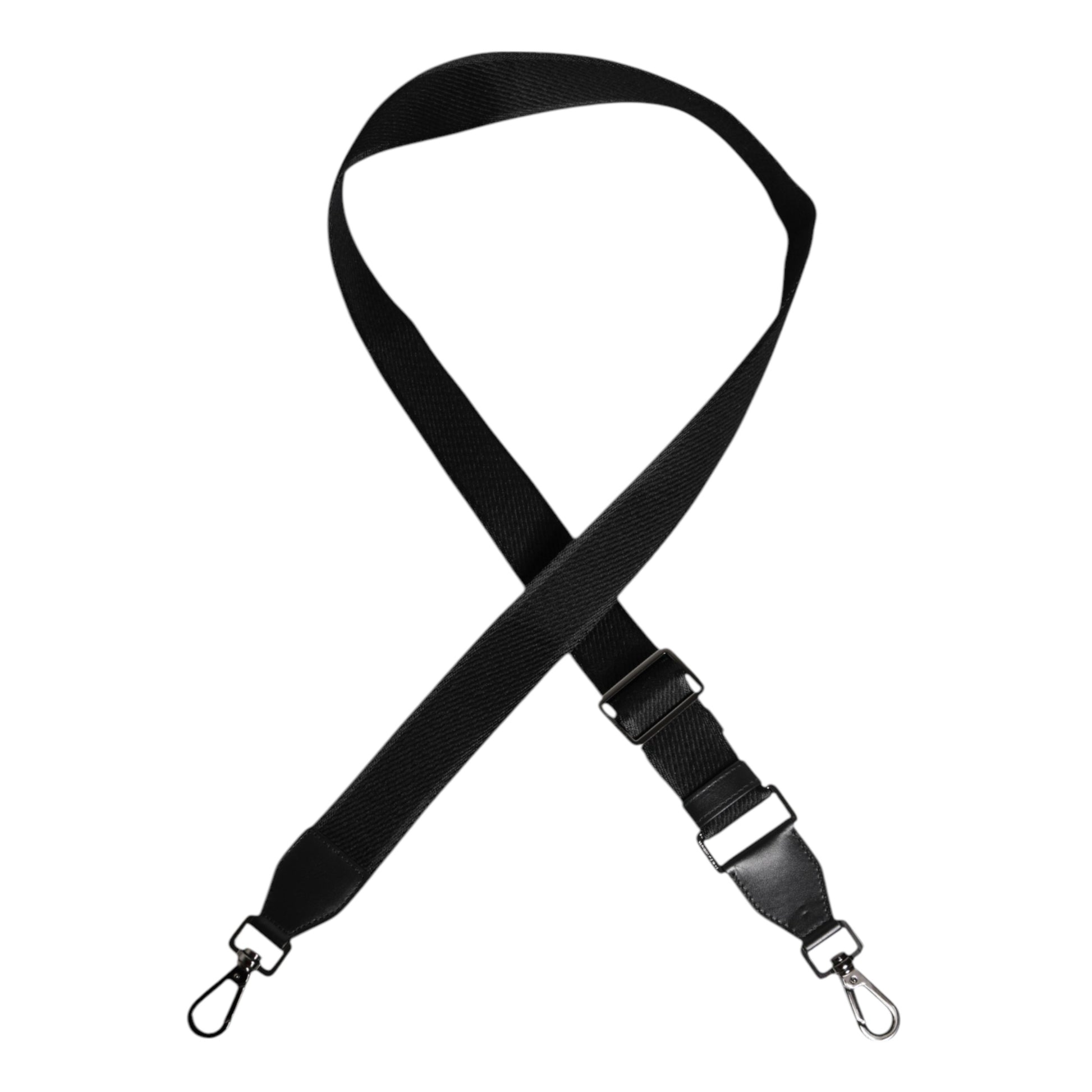 Black Solid Polyester Bag Handle Shoulder Strap