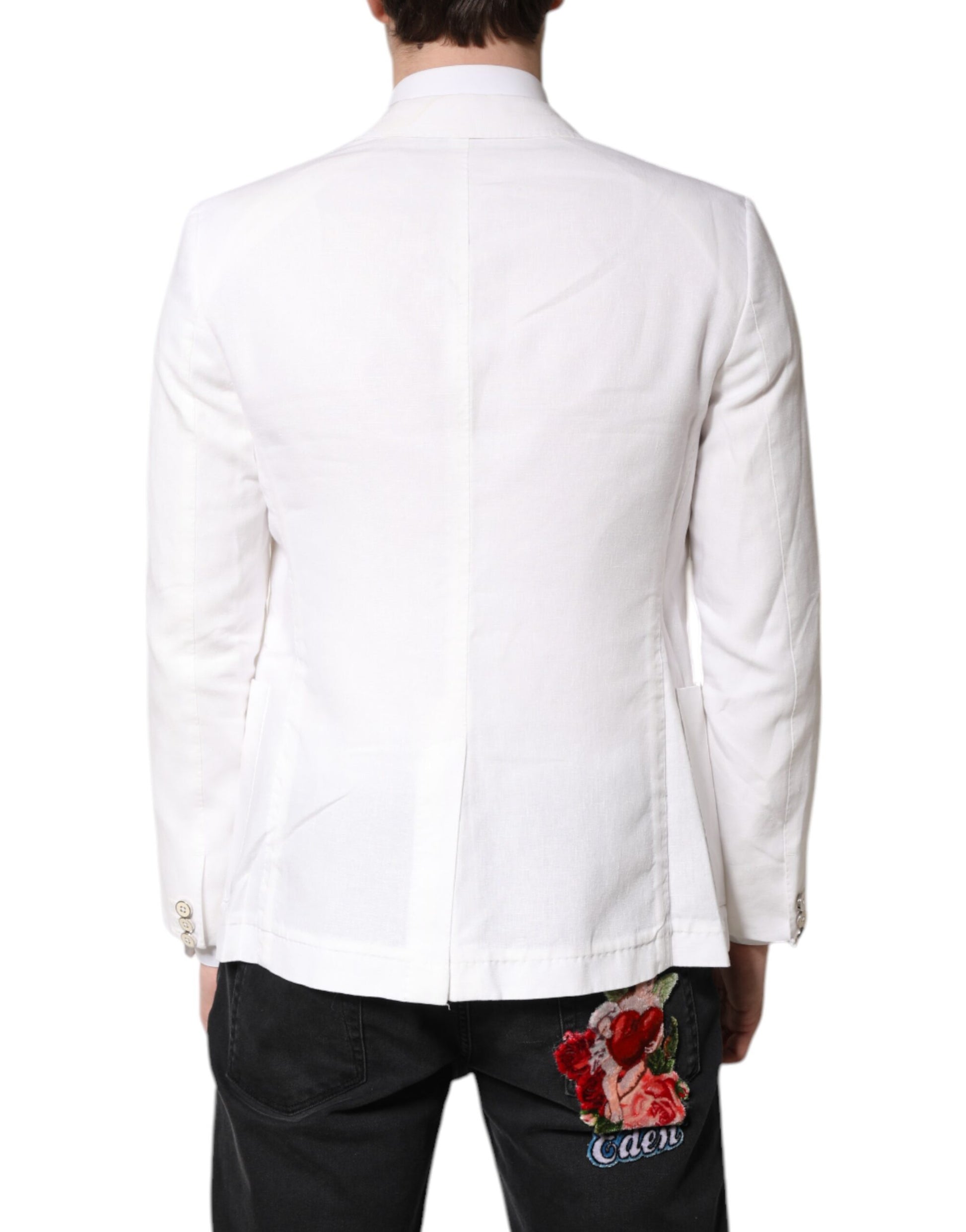 White Single Breasted Men Coat Blazer Suit