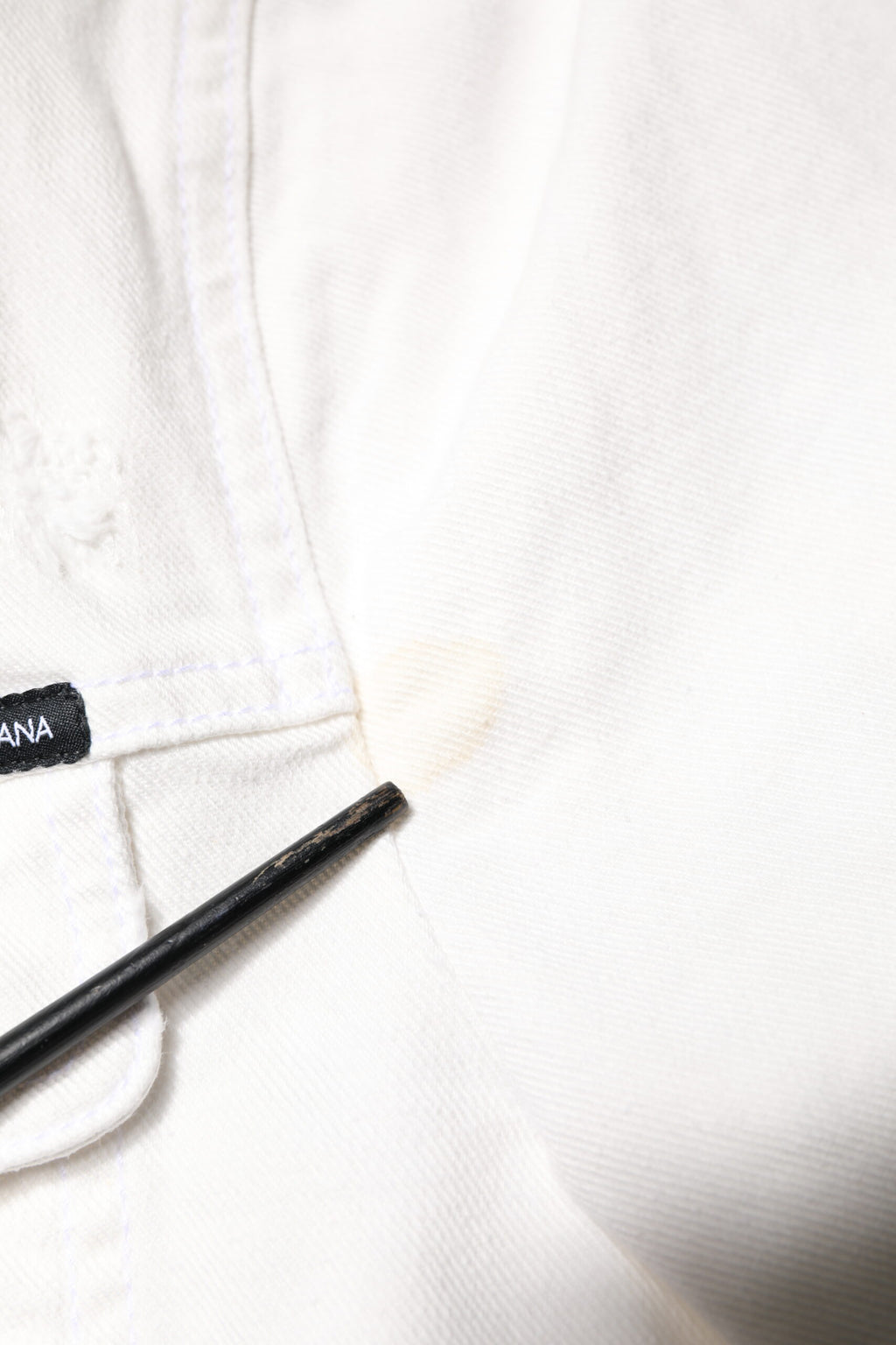 White Graffiti Cotton Stretch Denim Jacket