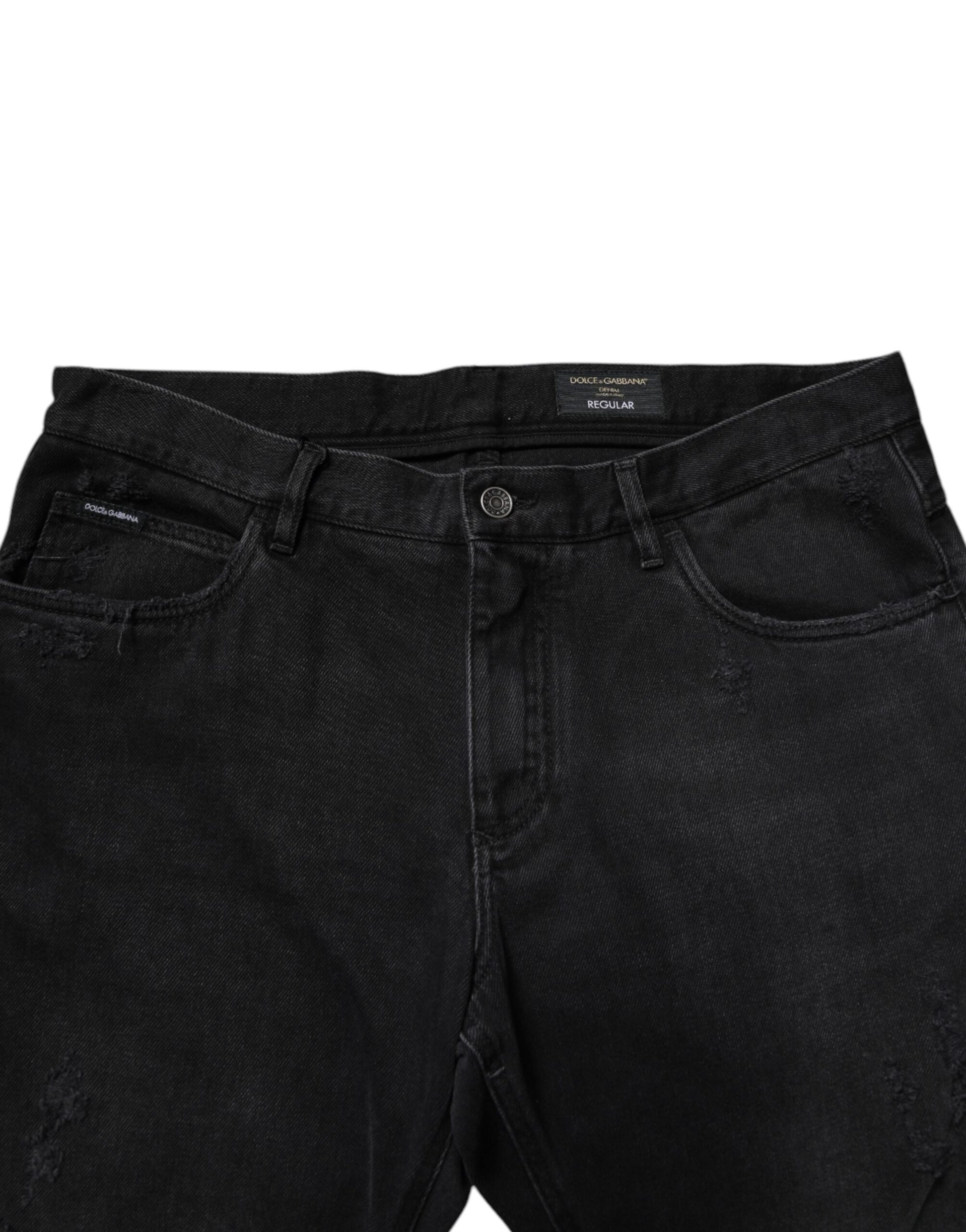 Black Cotton Skinny Men Denim Jeans