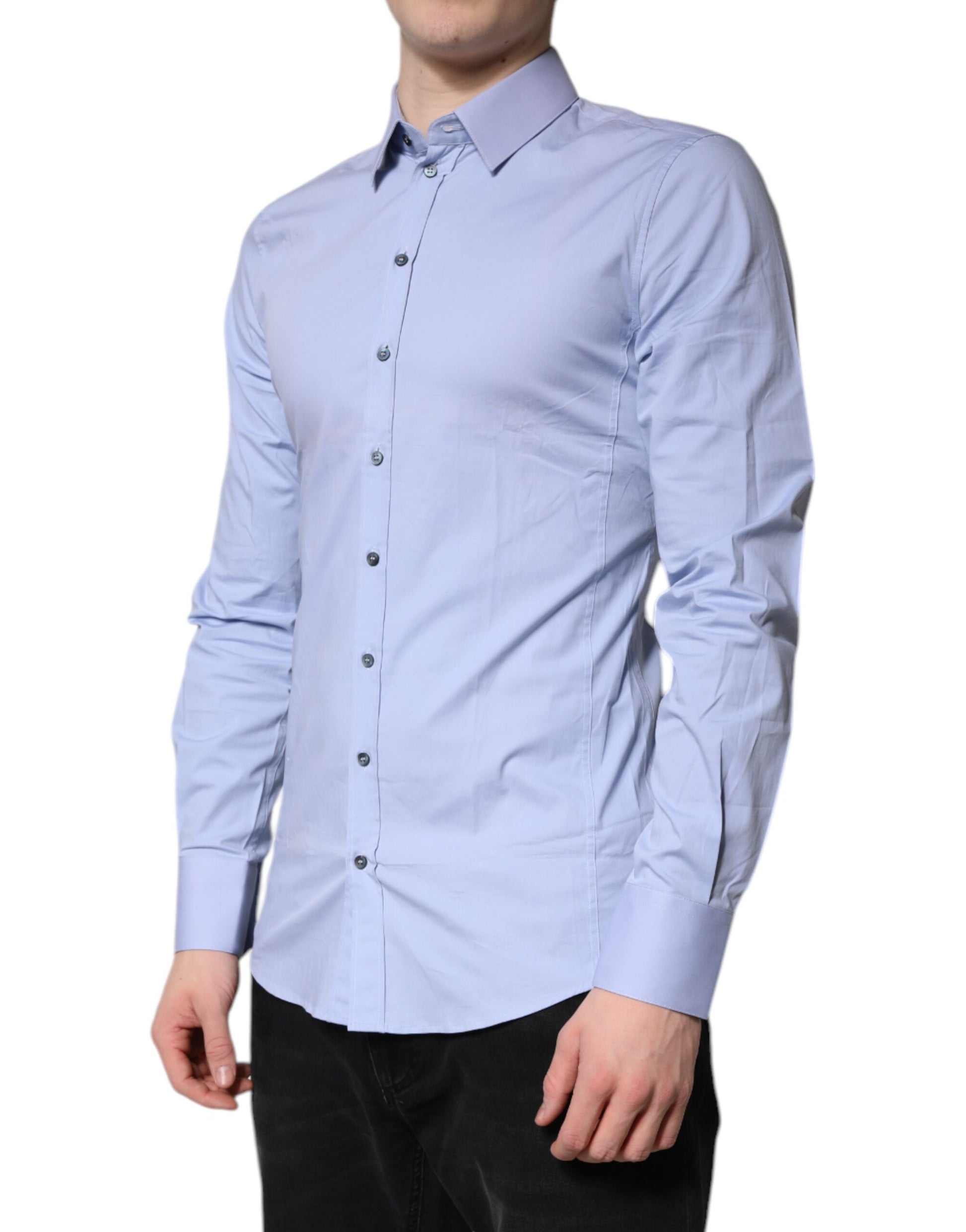 Light Blue Cotton SICILIA Dress Formal Shirt