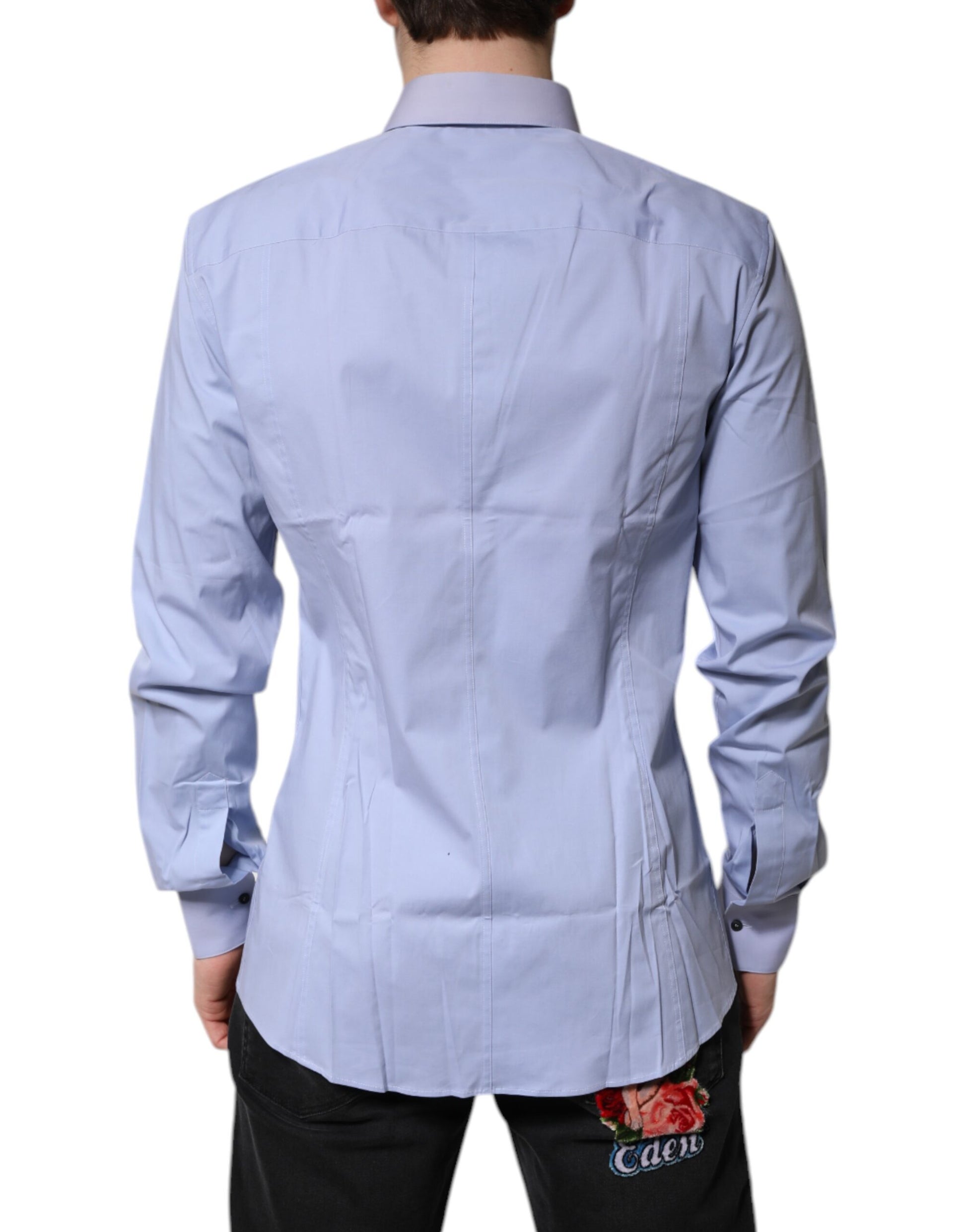Light Blue Cotton SICILIA Dress Formal Shirt