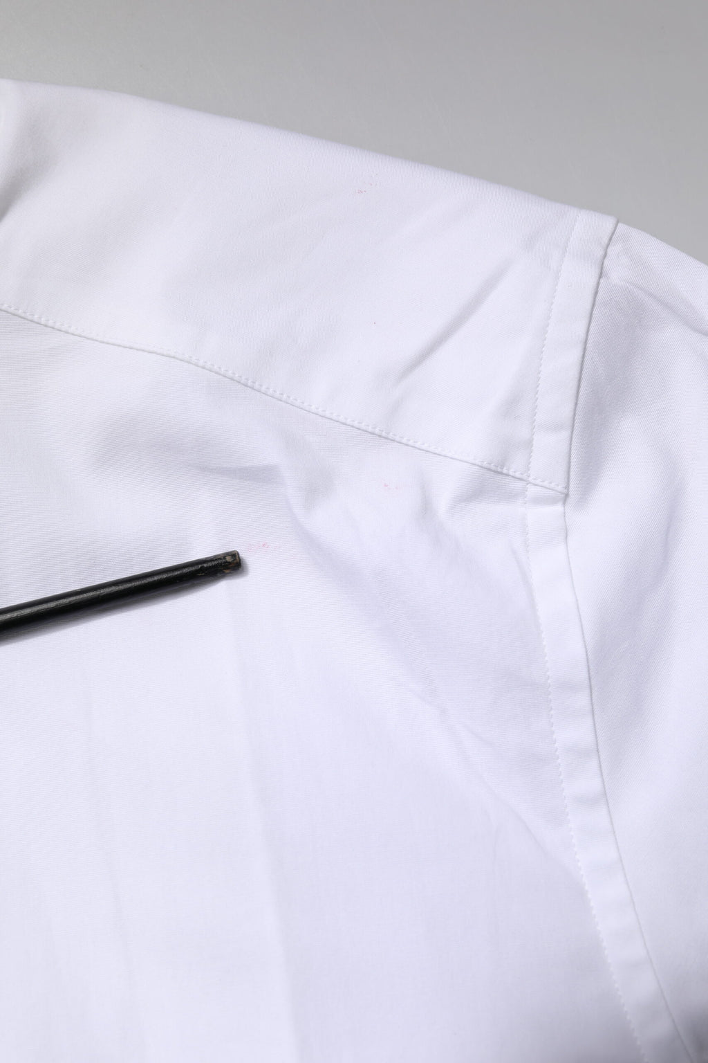 White Cotton Stretch GOLD Dress Formal Shirt