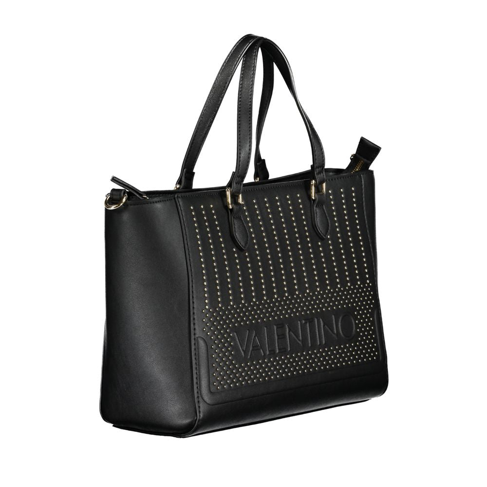 Nero Polyurethane Women's Bag with Adjustable Shoulder Strap