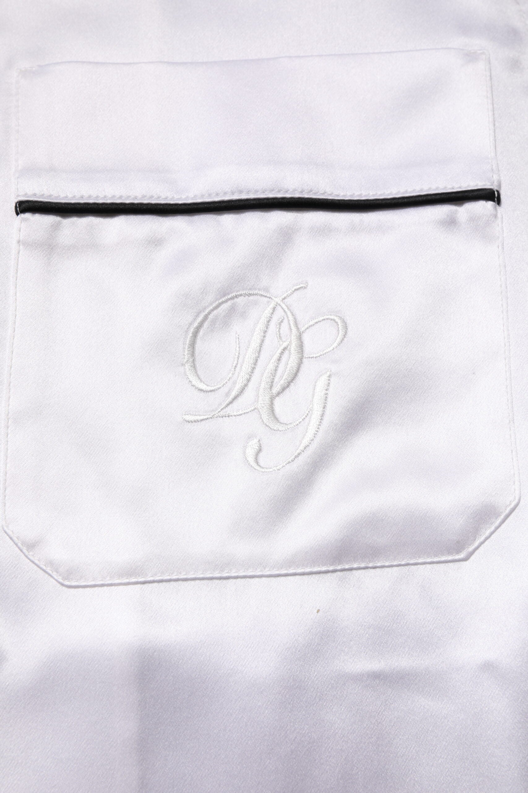 White Satin Silk Men Pajama Set Sleepwear