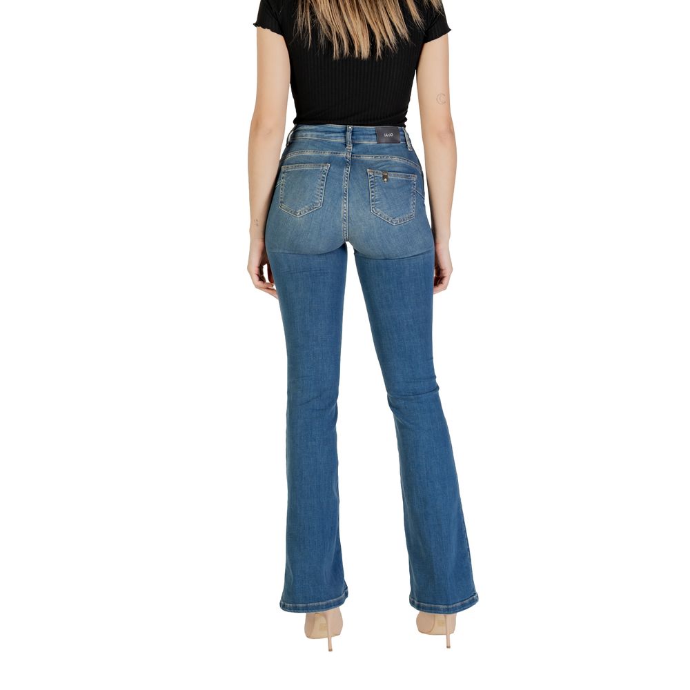 Blue Cotton Bootcut Jean