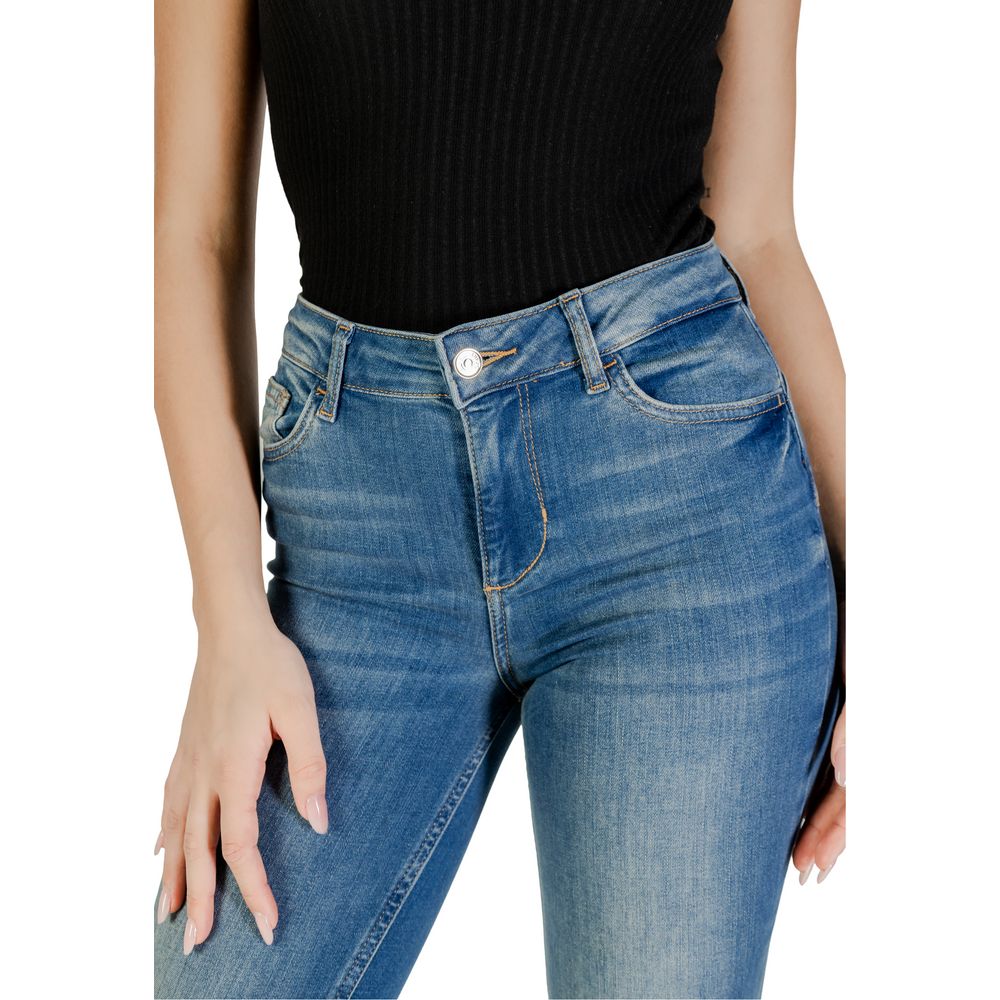 Blue Cotton Bootcut Jean