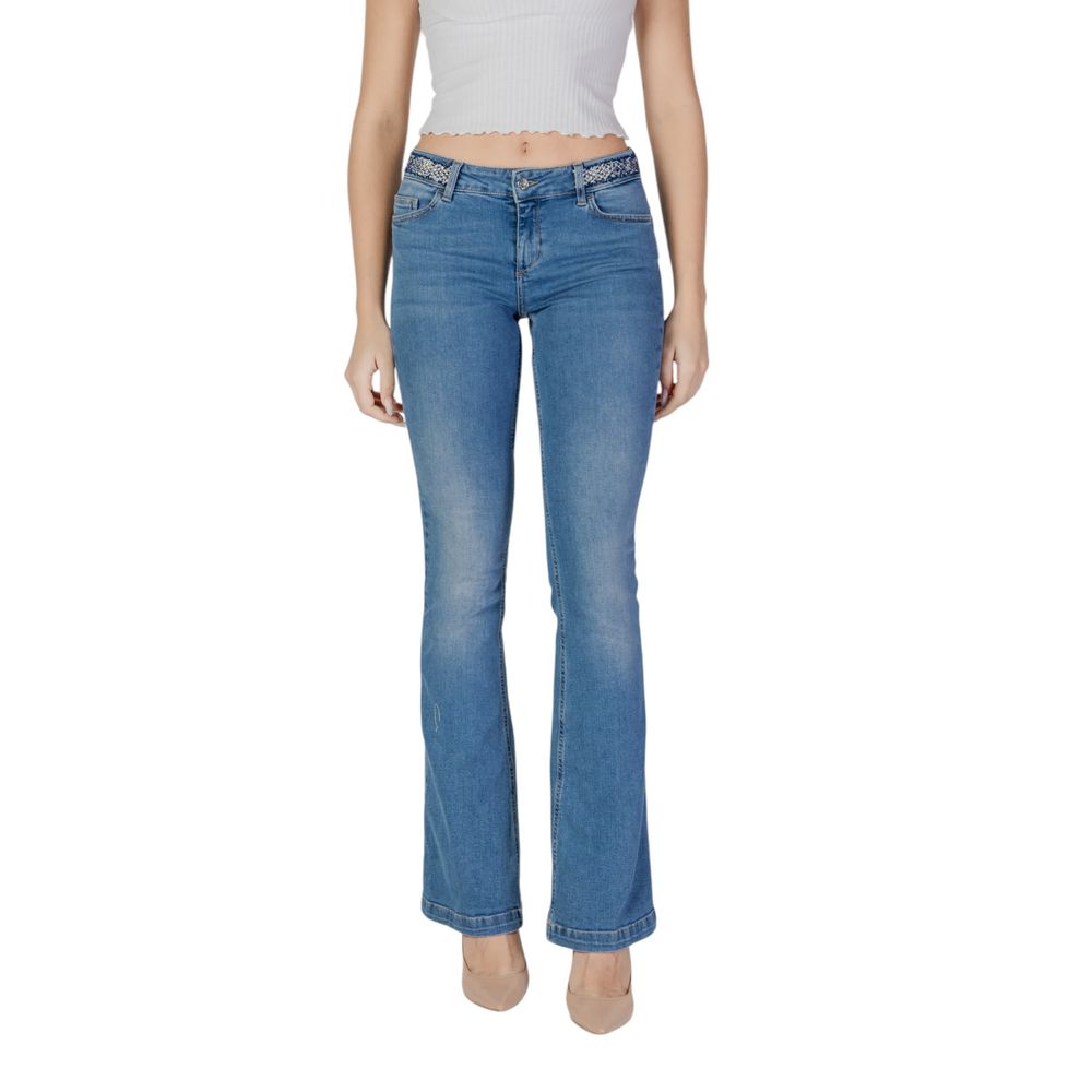 Light Blue Cotton Bootcut Jeans