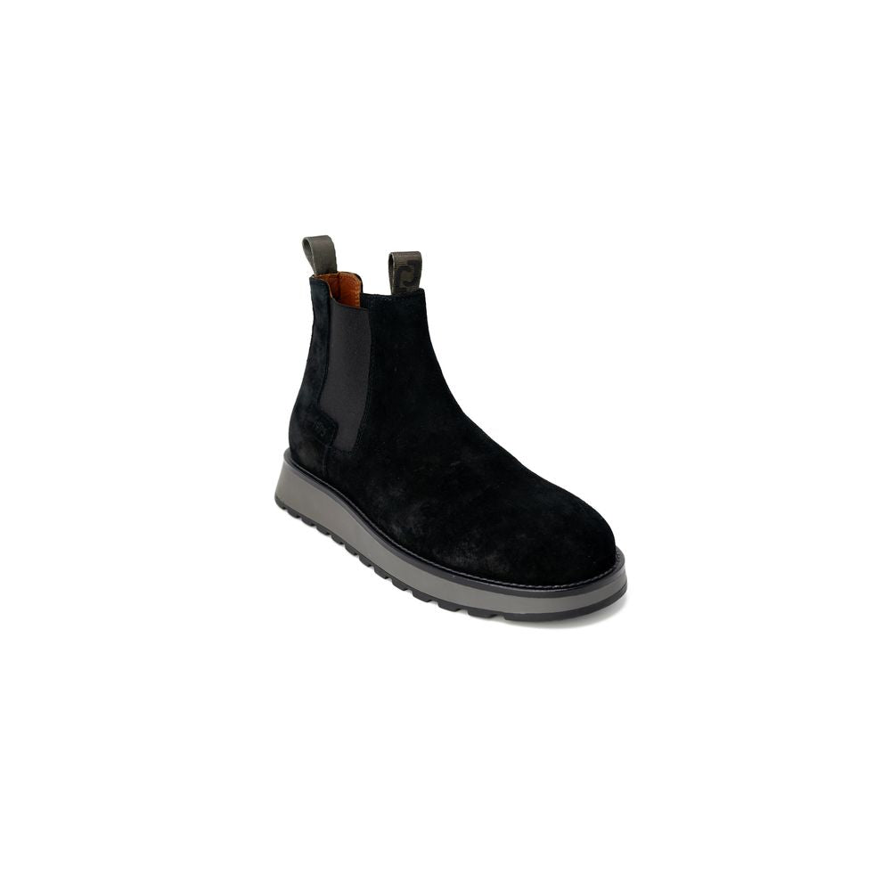 Black Suede Leather Boot