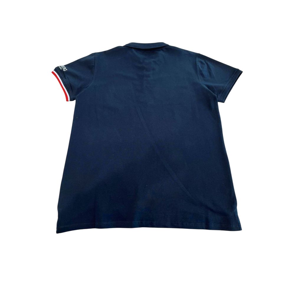 Blue Cotton Men's Polo Shirt