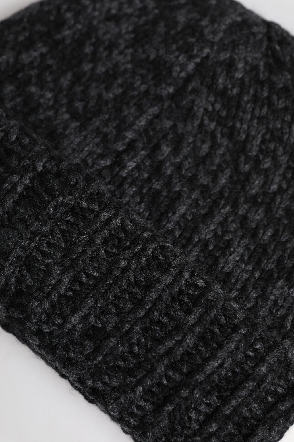 Gray Cashmere Knitted Winter Beanie Hat