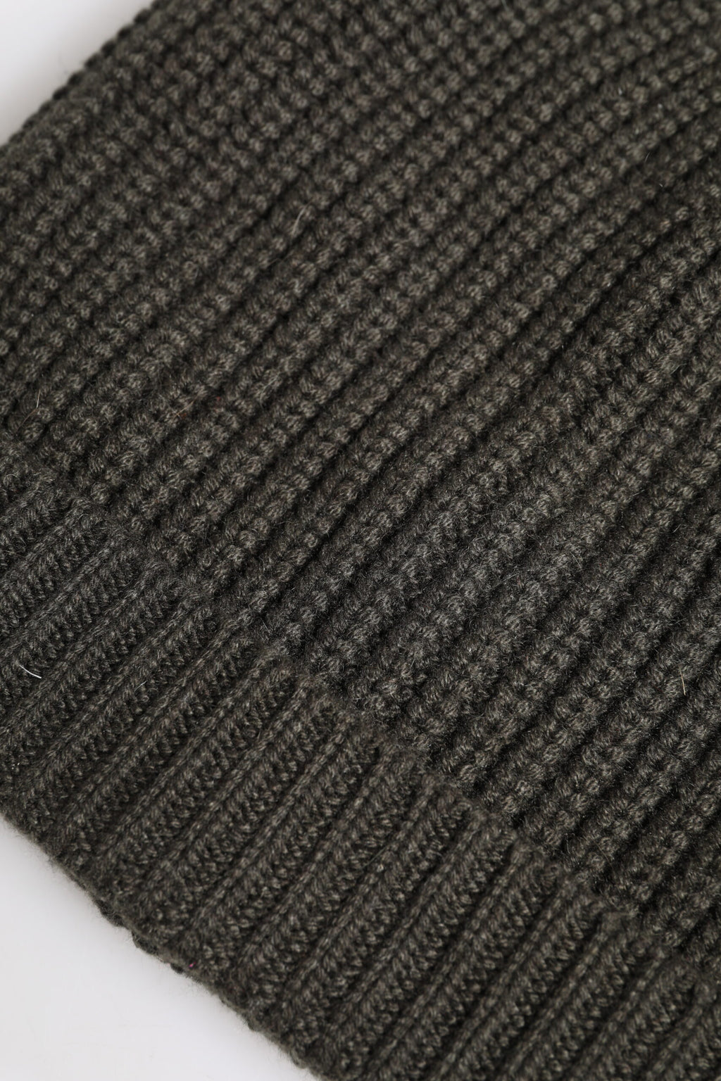 Dark Gray Cashmere Knit Winter Beanie Hat