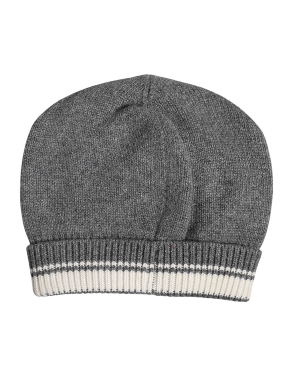 Gray Cashmere Knitted Winter Beanie Hat