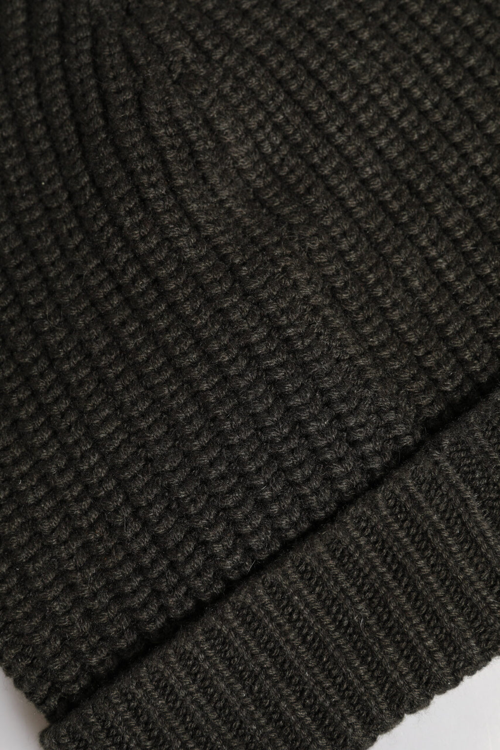 Dark Gray Cashmere Knit Winter Beanie Hat