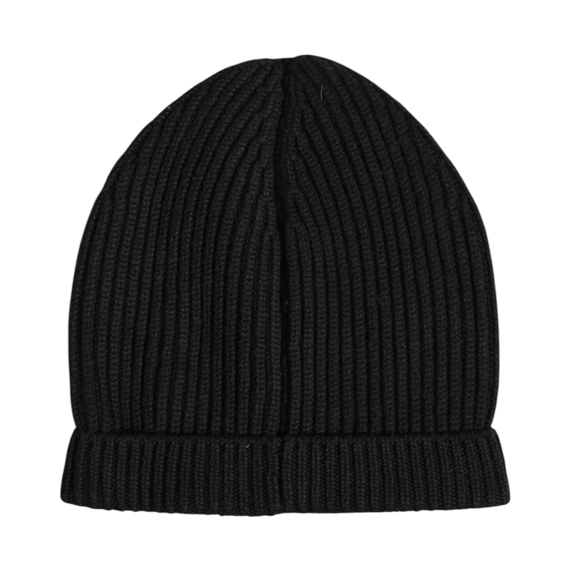Black Cashmere Knitted Winter Beanie Hat