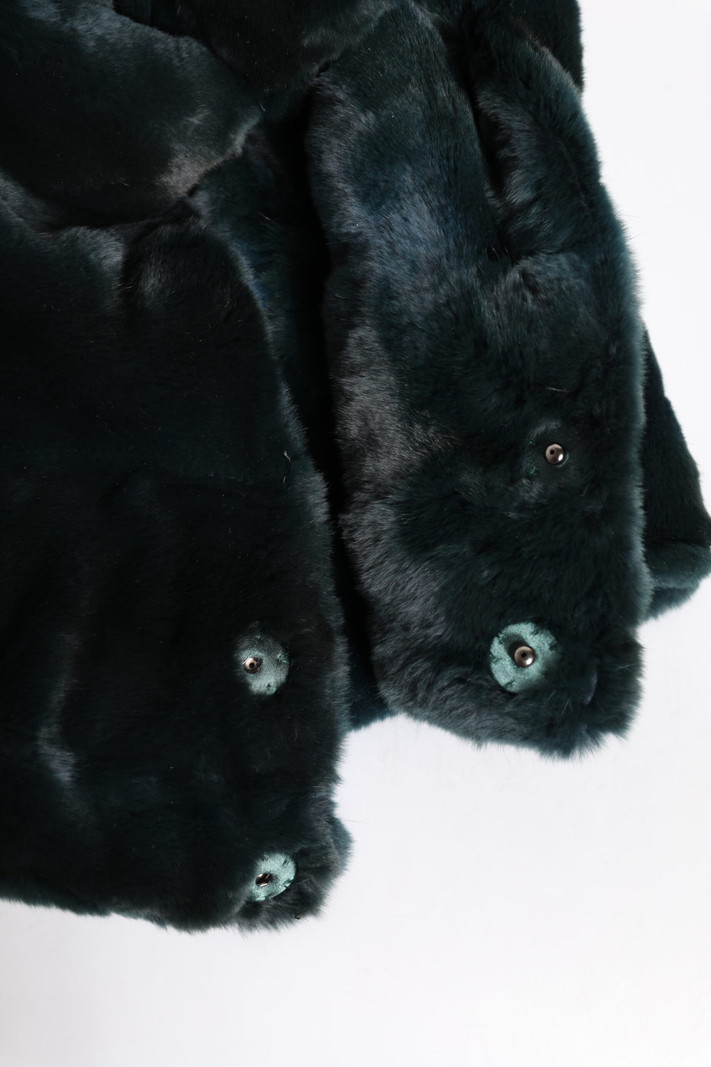 Black Weasel Fur Womens Beanie Hat