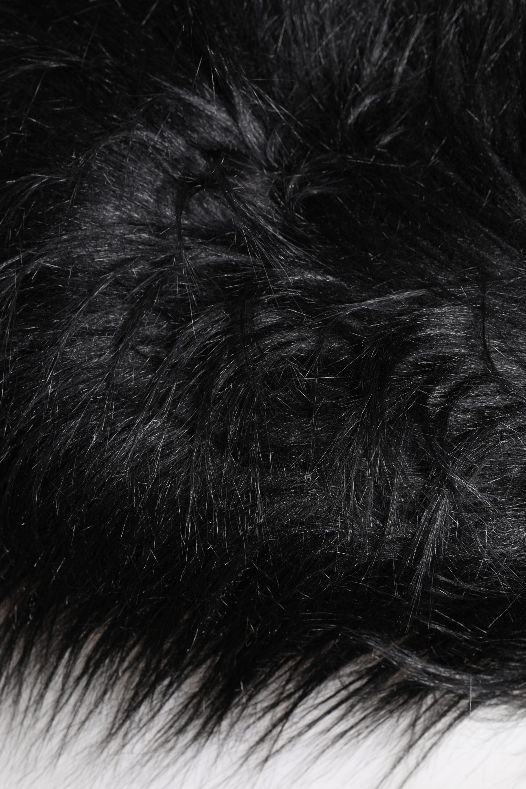 Black Acrylic Fur Womens Bucket Hat