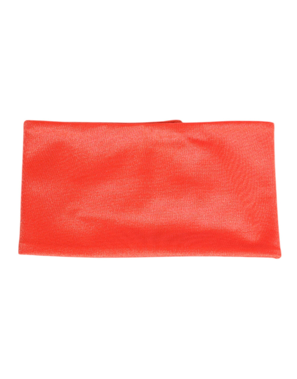 Orange Nylon Stretch Women Neck Warmer Scarf